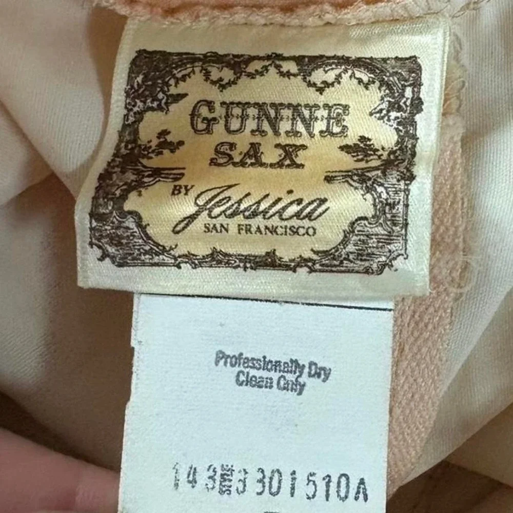 Vintage 70s Gunne Sax Pink Floral Prairie Dress Lace Ruffle Maxi Size 7 XS - Picture 6 of 7